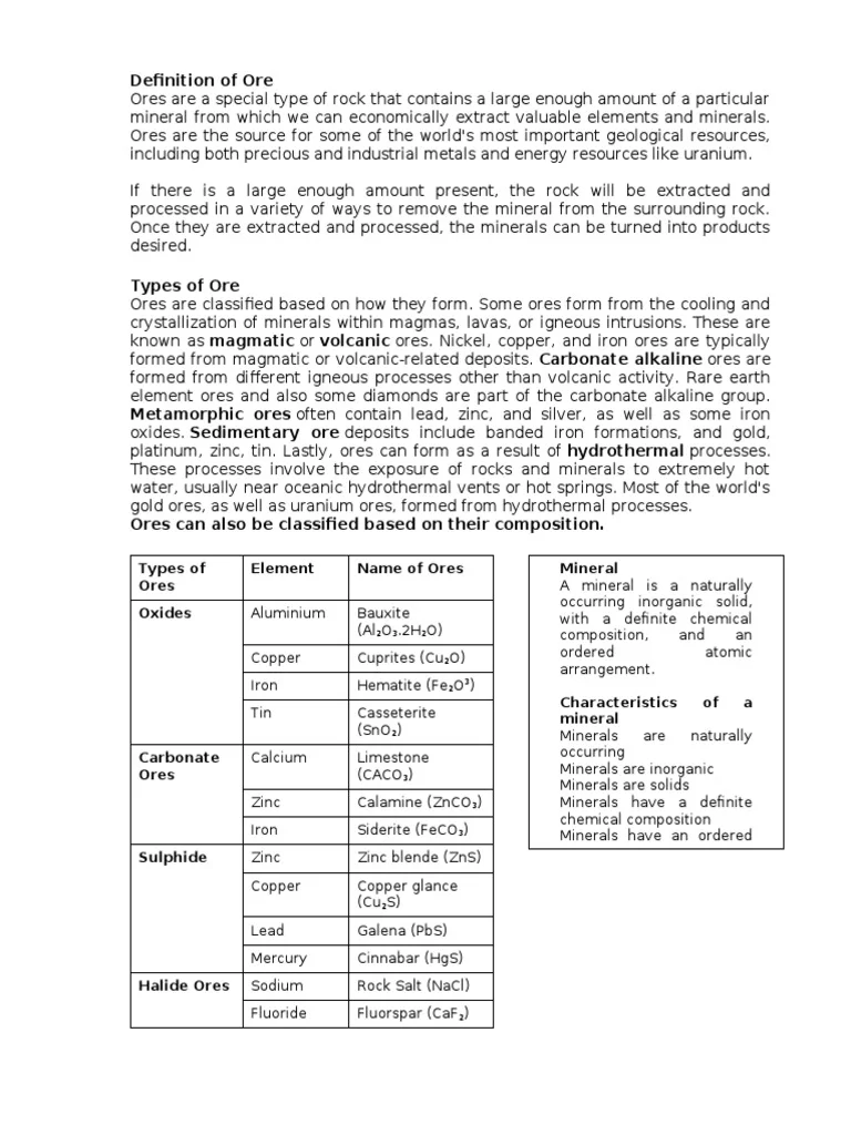 Ore: An Addiction Since Childhood?